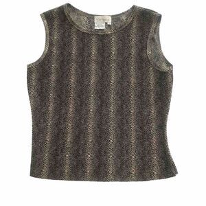 Victoria Essentials Tank Top Cami Women's Medium Snakeskin Print Sleeveless